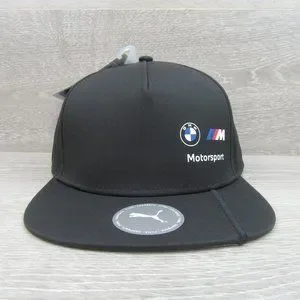 Puma Accessories Puma Bmw M Motorsport Flat Brim Black Cap Hat